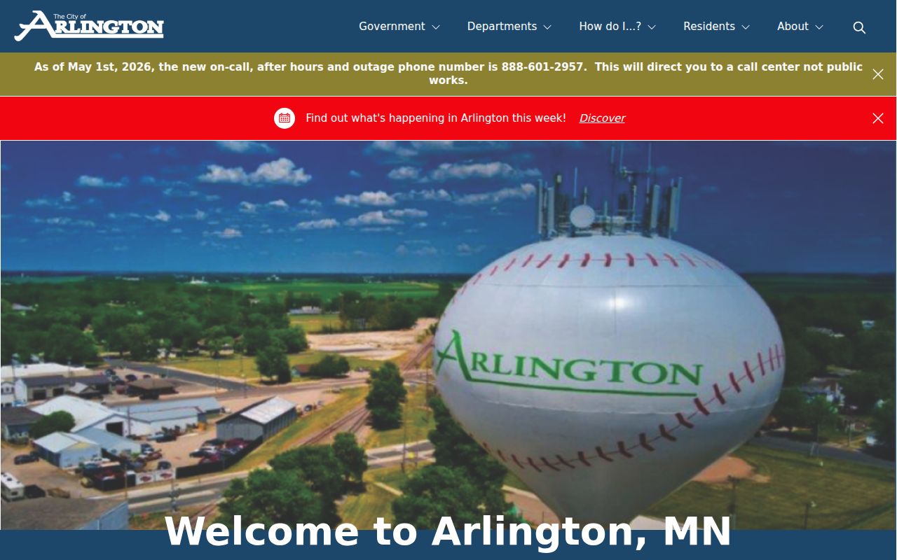Arlington city hall civic page, a starting point for Arlington warrant records questions