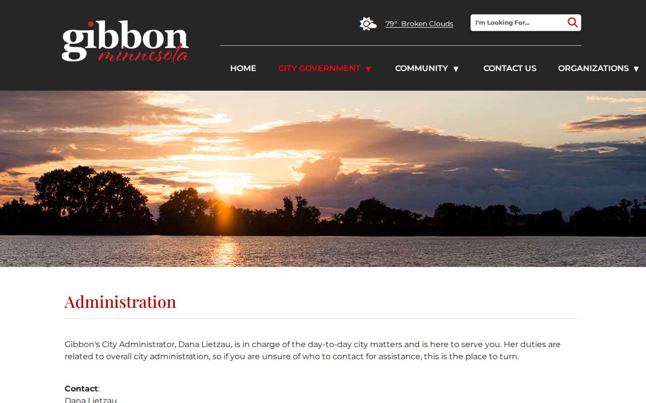 Gibbon city hall contact page and hours, a records route for Gibbon warrant records questions